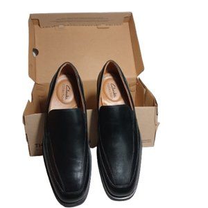 Clarks Tilden Free Men's Leather Loafers Black Size 8.5 M NWT
